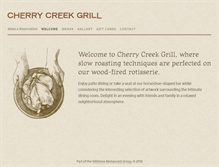 Tablet Screenshot of cherrycreekgrill.com